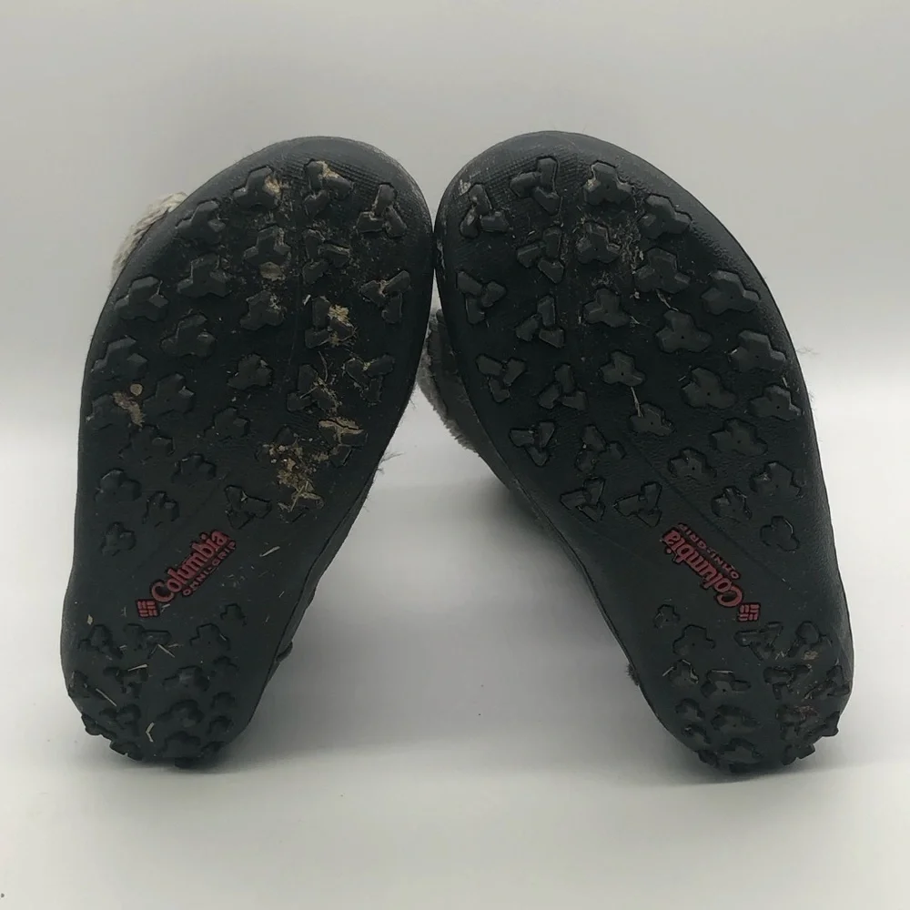 Columbia Boots Women's 8 Gray Minx II Mid Lace Omni Grip Insulated Snow Winter
